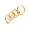 Anello avvitabile in metallo per forme, per attività di fai-da-te, in polistirene, dimensioni: 1 x 3 cm - Oro (100 Pezzi)