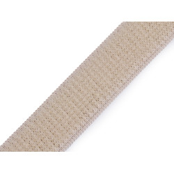 Taśma rzep elastyczna szerokość 20 mm plusz - Jasnybeżowy (1 Metr)