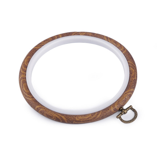 Cadre cerceau de broderie flexi, ø 12 cm - Marron (5 Pièces) Cadre cerceau de broderie flexi, ø 12 cm - Marron (5 Pièces)