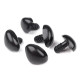 Nos do zabawek z zatyczką 15x20 mm - Czarny (5 Zestawy) Nos do zabawek z zatyczką 15x20 mm - Czarny (5 Zestawy)