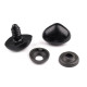 Nos do zabawek z zatyczką 15x20 mm - Czarny (5 Zestawy) Nos do zabawek z zatyczką 15x20 mm - Czarny (5 Zestawy)