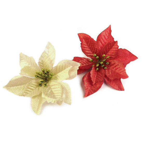 Gwiazda betlejemska ø14 cm z lureksem - Złoty jasny (10 Sztuki) Gwiazda betlejemska ø14 cm z lureksem - Złoty jasny (10 Sztuki)