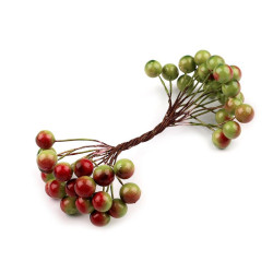 Baies artificielles décoratives, ø 11 mm - Pomme verte (200 Pièces)