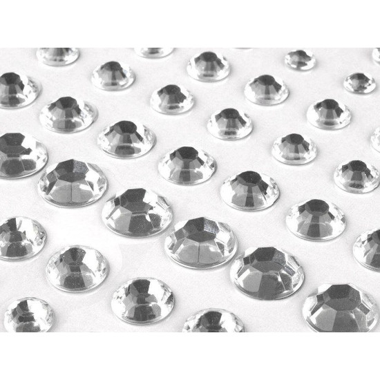 Strasuri autoadezive, model rotund, ø6-12 mm - Cristal (1 Card) Strasuri autoadezive, model rotund, ø6-12 mm - Cristal (1 Card)