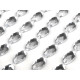 Self adhesive rhinestone crystal stickers 5x10 mm - Crystal (1 Card)