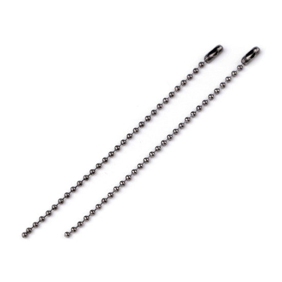 Ball chain and connector 10 cm - Nickel (10 Pieces) Ball chain and connector 10 cm - Nickel (10 Pieces)