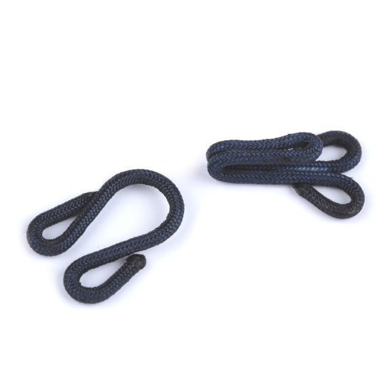 Háček s očkem - potažené, velikost 20+20 mm - Černá (100 Páry) Háček s očkem - potažené, velikost 20+20 mm - Černá (100 Páry)