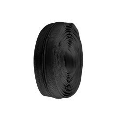 Continuous nylon zipper no 7 - Black (1 Meter)