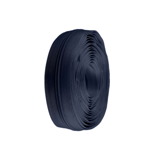 Continuous nylon zipper no 7 - Black (25 Meters)