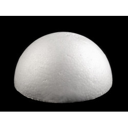 Półkula styropianowa ø19 cm - White (1 Sztuka)