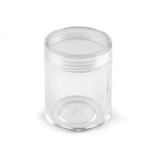 Barattolino di plastica, lunghezza: 3,8 x 4,7 cm, con coperchio - Trasparente (60 Pezzi) Barattolino di plastica, lunghezza: 3,8 x 4,7 cm, con coperchio - Trasparente (60 Pezzi)