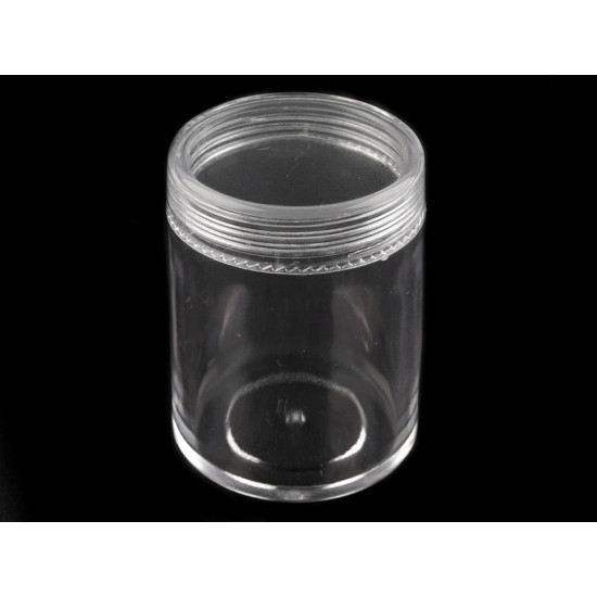 Barattolino di plastica, lunghezza: 3,8 x 4,7 cm, con coperchio - Trasparente (60 Pezzi) Barattolino di plastica, lunghezza: 3,8 x 4,7 cm, con coperchio - Trasparente (60 Pezzi)