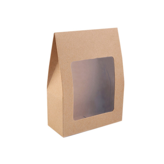 Geschenkbox aus papier mit fenster - Naturbraun (10 Stücke) Geschenkbox aus papier mit fenster - Naturbraun (10 Stücke)