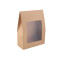 Geschenkbox aus papier mit fenster - Naturbraun (10 Stücke)