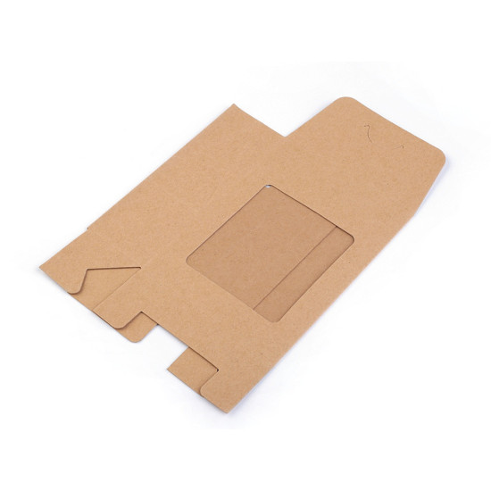 Geschenkbox aus papier mit fenster - Naturbraun (10 Stücke) Geschenkbox aus papier mit fenster - Naturbraun (10 Stücke)