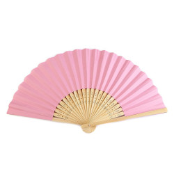 Abanico de papel para manualidades 21x36 cm - Rosa claro (1 Pieza)