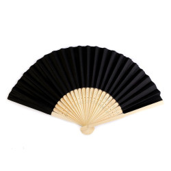 Abanico de papel para manualidades 21x36 cm - Negro (1 Pieza)