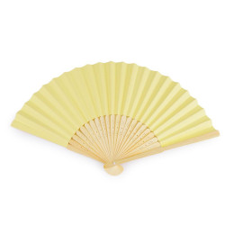 Abanico de papel para manualidades 21x36 cm - Blanco amarillo (1 Pieza)