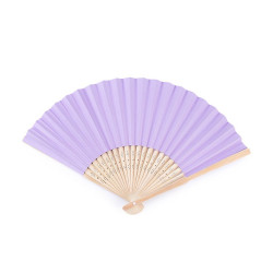 Diy paper hand fan 21x36 cm - Violet lilac (1 Piece)