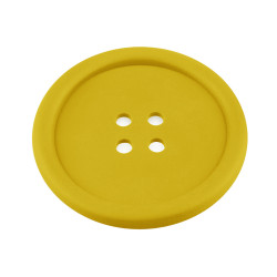 Cup coaster silicone button ø9 cm - Yellow-beige (1 Piece)
