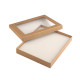 Pudełko z okienkiem wyściełane 16x19,5 cm - Naturalny brąz (5 Sztuki) Pudełko z okienkiem wyściełane 16x19,5 cm - Naturalny brąz (5 Sztuki)