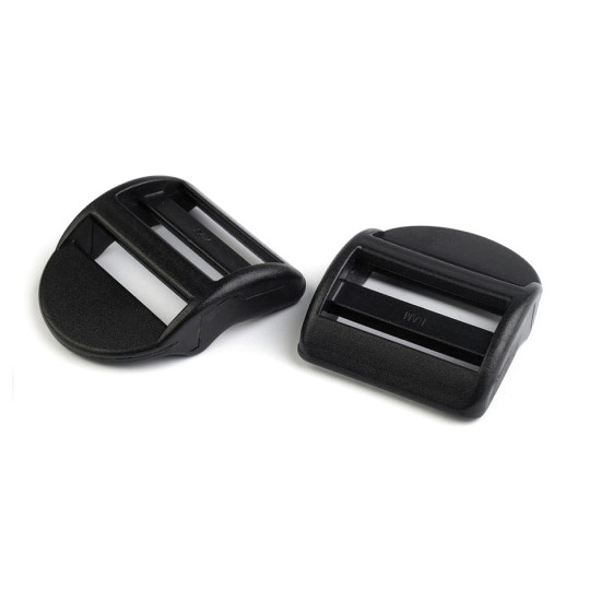 Ajustador de correa de plástico, ancho 26 mm - Negro (4 Piezas) Ajustador de correa de plástico, ancho 26 mm - Negro (4 Piezas)