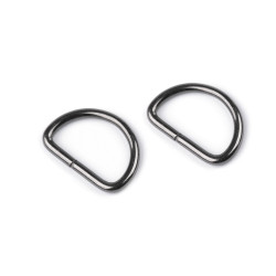 D-ring width 12 mm - Black nickel (100 Pieces)