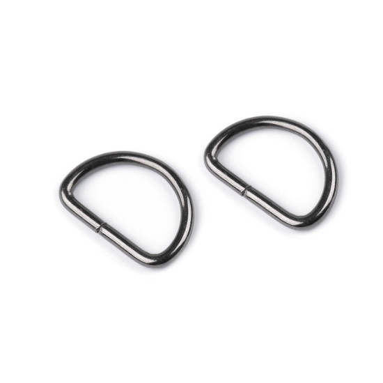 D-ring width 12 mm - Nickel (20 Pieces)