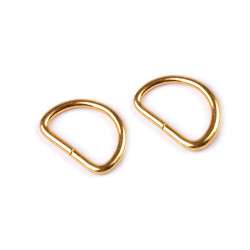 D-ring width 12 mm - Gold metal (100 Pieces)