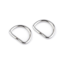 D-ring width 12 mm - Nickel (100 Pieces)