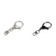 Karabińczyk metalowy z krętlikiem 24x55 mm - Nikiel (2 Sztuki)