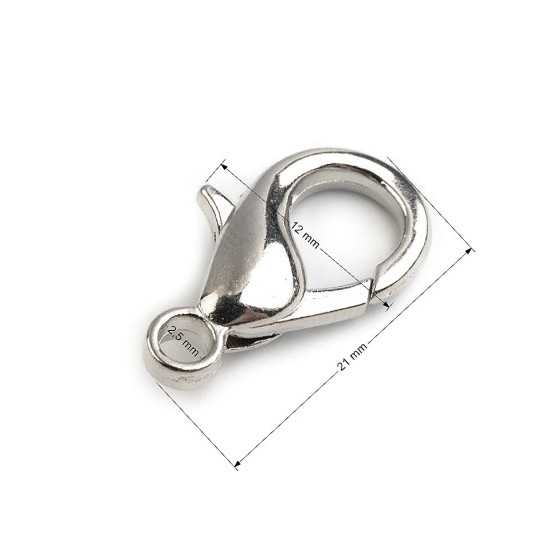 Karabińczyk metalowy 2,5 mm - Złoty żółty (5 Sztuki)