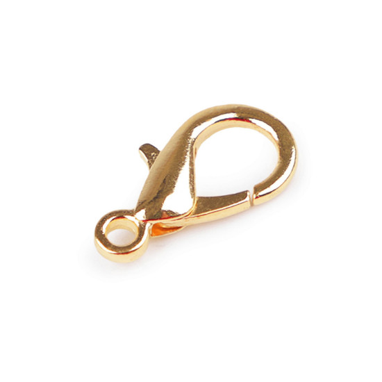 Karabińczyk metalowy 2,5 mm - Złoty żółty (5 Sztuki)