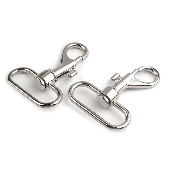 Karabińczyk metalowy z krętlikiem, otwór do przewlekania 38 mm - Złoty jasny (2 Sztuki) Karabińczyk metalowy z krętlikiem, otwór do przewlekania 38 mm - Złoty jasny (2 Sztuki)