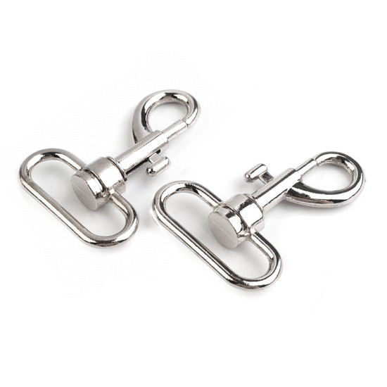 Karabińczyk metalowy z krętlikiem, otwór do przewlekania 32 mm - Złoty (1 Sztuka) Karabińczyk metalowy z krętlikiem, otwór do przewlekania 32 mm - Złoty (1 Sztuka)
