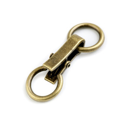 Decorative buckle closure clasp 21x60 mm - Vintage brass (1 Pair)