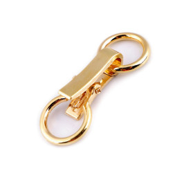 Decorative buckle closure clasp 21x60 mm - Gold metal (1 Pair)