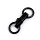 Decorative buckle closure clasp 21x60 mm - Black varnish (10 Pairs) Decorative buckle closure clasp 21x60 mm - Black varnish (10 Pairs)