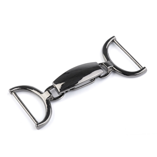 Decorative buckle closure clasp, pulling hole 25 mm - Nickel (10 Pairs) Decorative buckle closure clasp, pulling hole 25 mm - Nickel (10 Pairs)