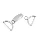 Decorative buckle closure clasp, pulling hole 25 mm - Nickel (10 Pairs) Decorative buckle closure clasp, pulling hole 25 mm - Nickel (10 Pairs)