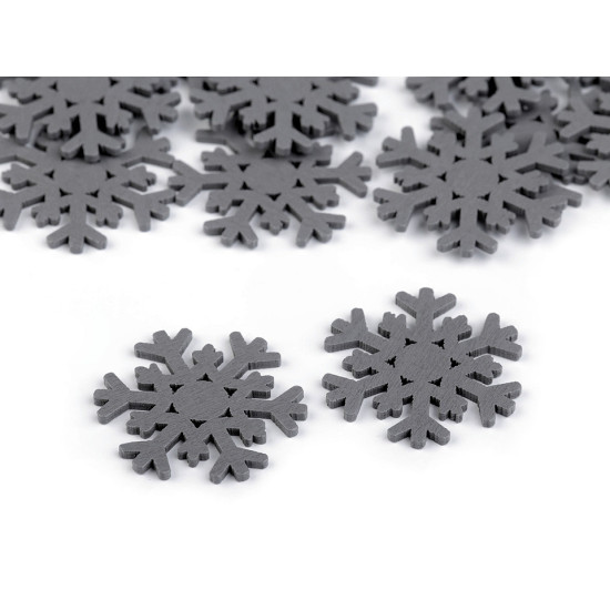 Fiocco di neve, in legno - Bianco (20 Pezzi) Fiocco di neve, in legno - Bianco (20 Pezzi)
