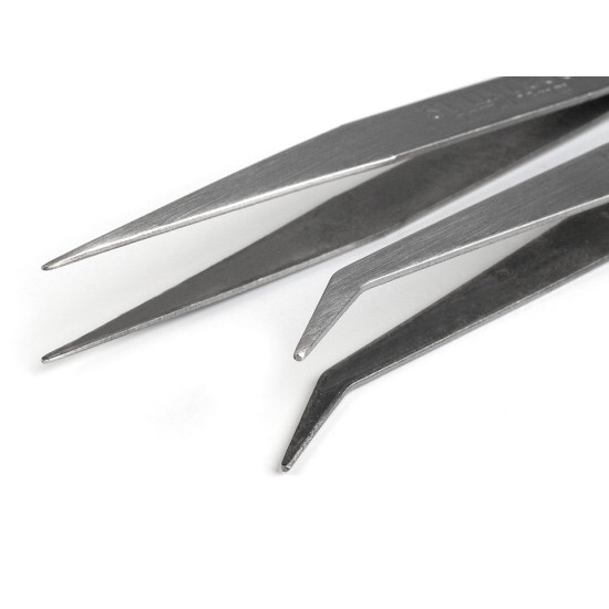 Pęseta metalowa prosta, zagięta długość 12,5 cm - Nikiel (30 Sztuki) Pęseta metalowa prosta, zagięta długość 12,5 cm - Nikiel (30 Sztuki)