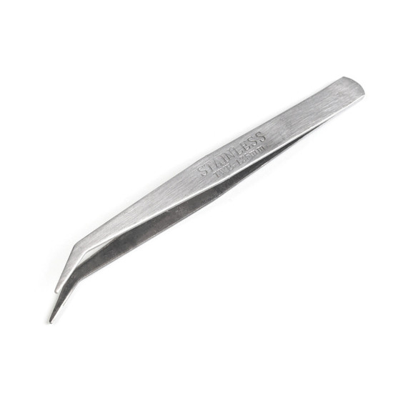 Pęseta metalowa prosta, zagięta długość 12,5 cm - Nikiel (30 Sztuki) Pęseta metalowa prosta, zagięta długość 12,5 cm - Nikiel (30 Sztuki)