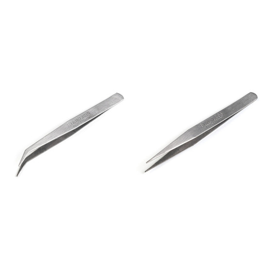 Pęseta metalowa prosta, zagięta długość 12,5 cm - Nikiel (30 Sztuki) Pęseta metalowa prosta, zagięta długość 12,5 cm - Nikiel (30 Sztuki)