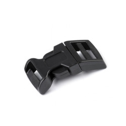 Klamra z regulatorem szerokość 15 mm wygięta - Czarny (20 Zestawy)
