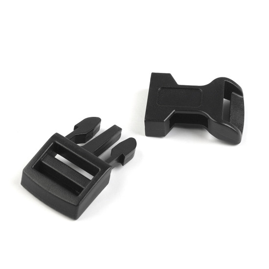 Klamra z regulatorem szerokość 15 mm wygięta - Czarny (20 Zestawy) Klamra z regulatorem szerokość 15 mm wygięta - Czarny (20 Zestawy)