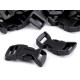 Klamra z regulatorem szerokość 20 mm wygięta - Czarny (100 Zestawy) Klamra z regulatorem szerokość 20 mm wygięta - Czarny (100 Zestawy)