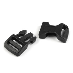 Klamra z regulatorem szerokość 20 mm wygięta - Czarny (100 Zestawy)