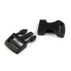 Boucle à déclenchement latéral avec réglage de sangle, largeur 25 mm - Noir (100 Ensembles) Boucle à déclenchement latéral avec réglage de sangle, largeur 25 mm - Noir (100 Ensembles)