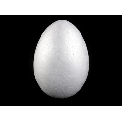 Diy polystyrene egg 14x20 cm - White (1 Piece)